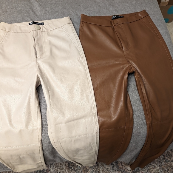 Zara Faux Leather Skinny Pants - Picture 5 of 9